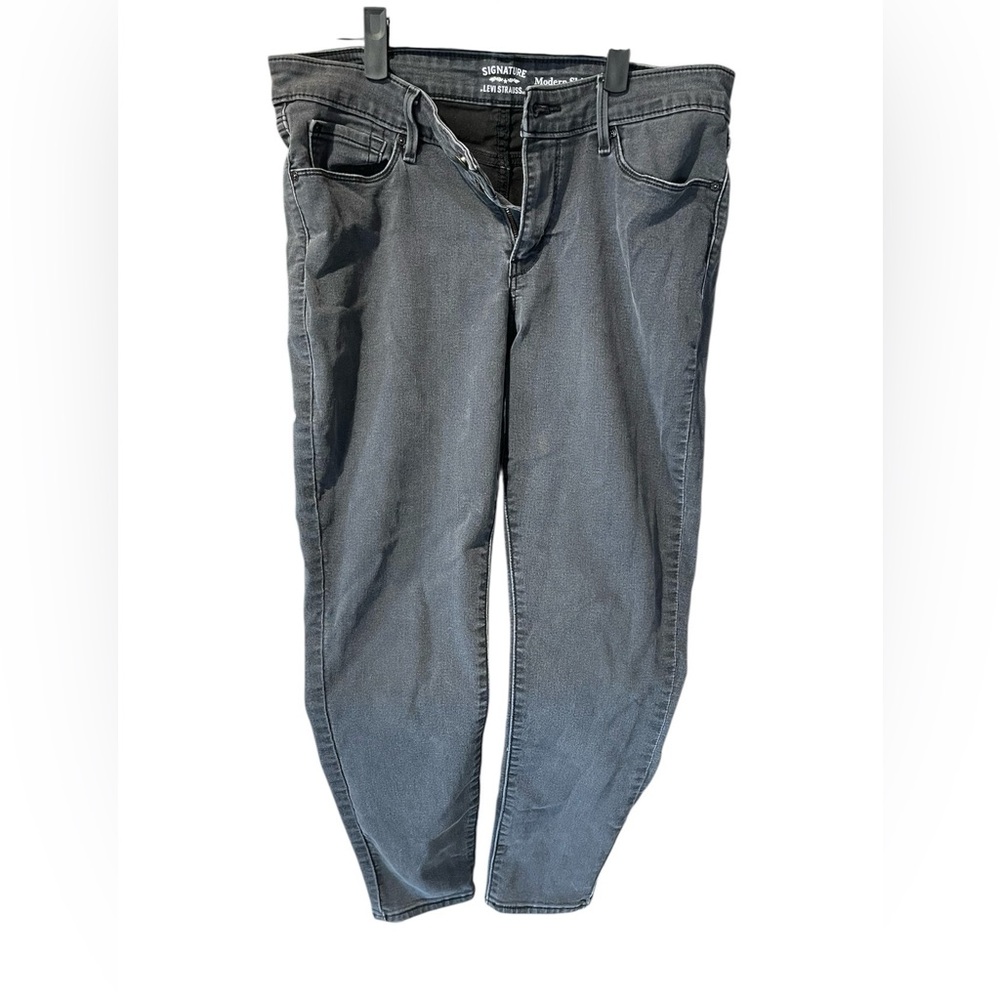 Signature by Levi Strauss Women's Gray Boyfriend Jeans